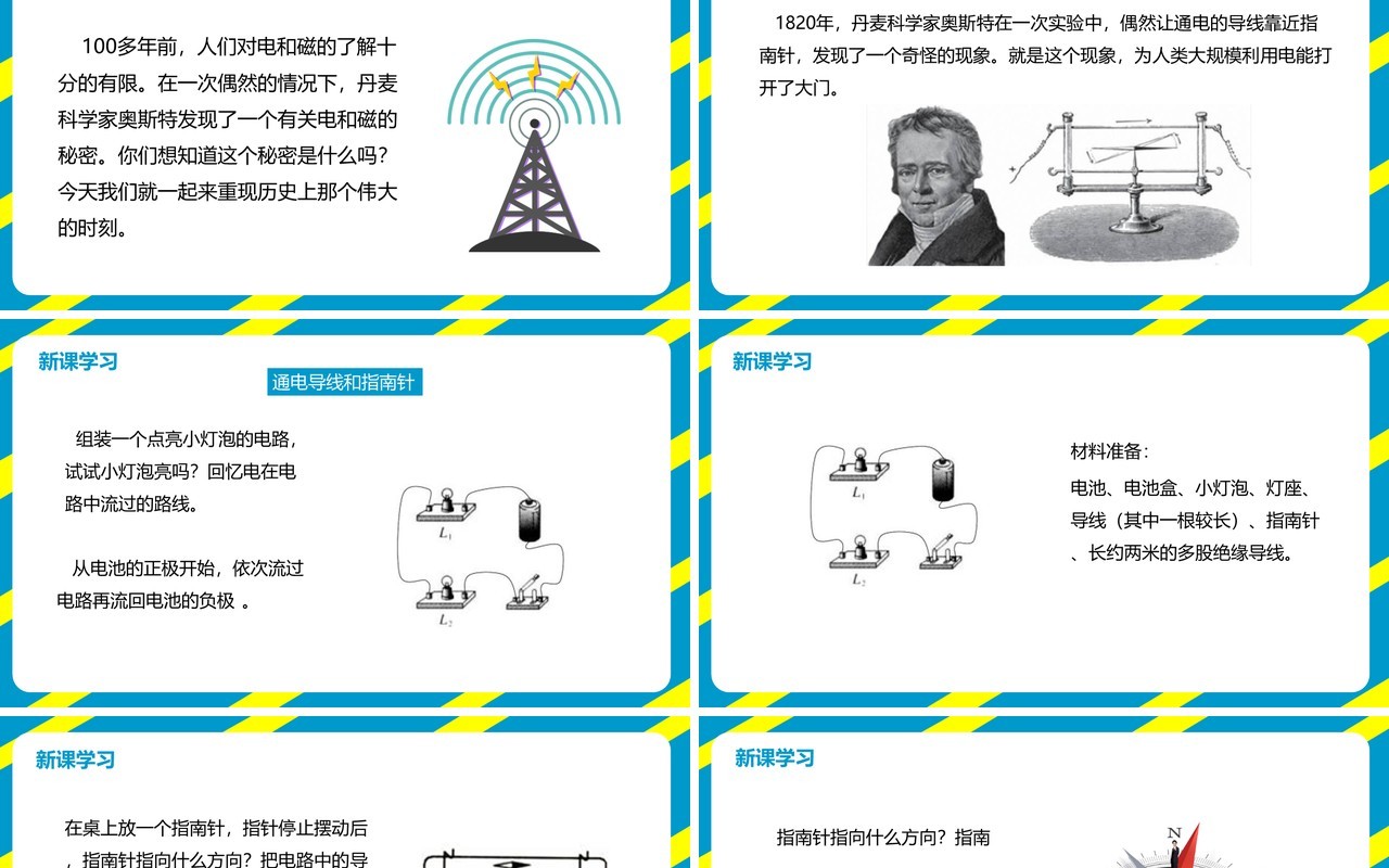 教科版六年级科学上册电和磁PPT模板