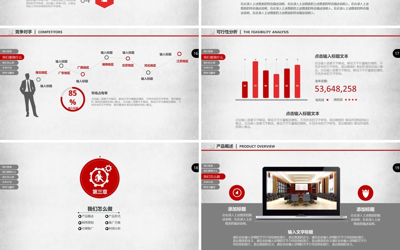 创业商业融资计划书工作报告PPT模板
