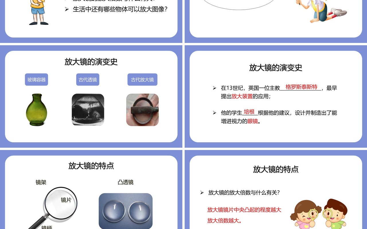 教科版六年级科学下册放大镜课件PPT模板