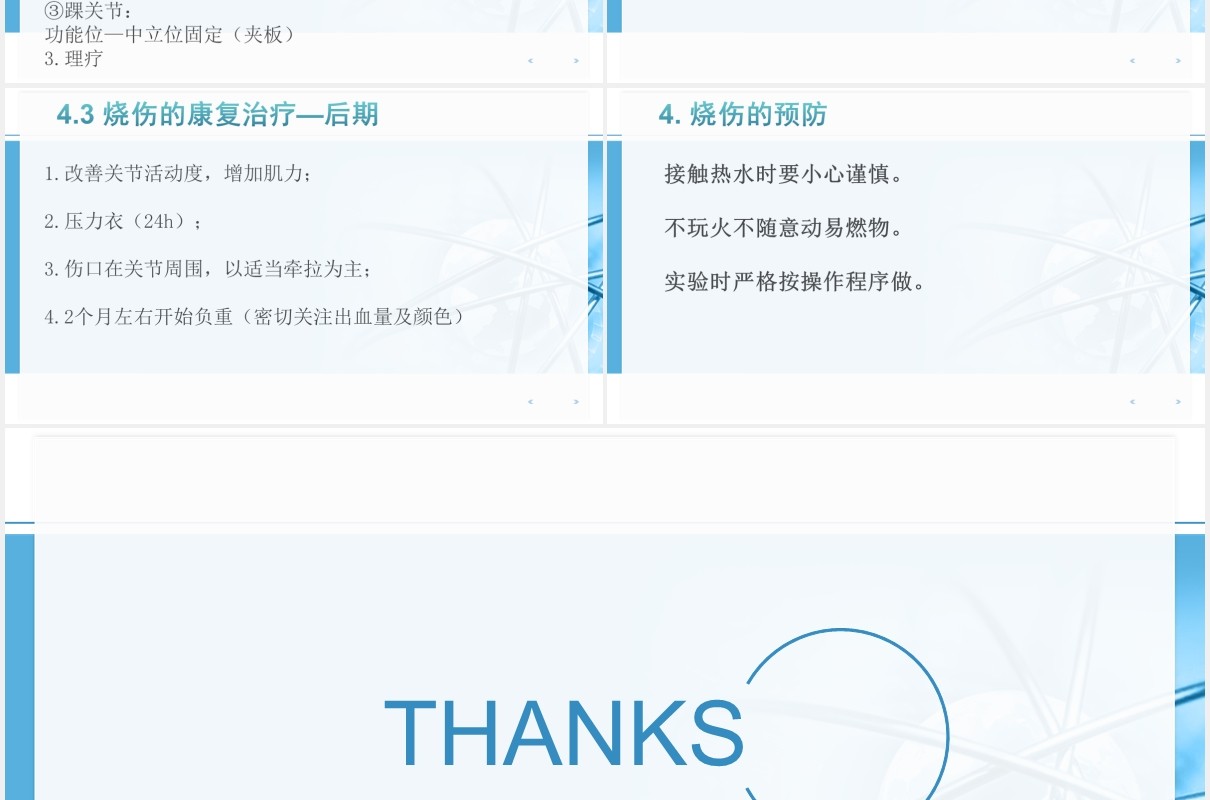 简约简洁烧伤护理培训PPT模板