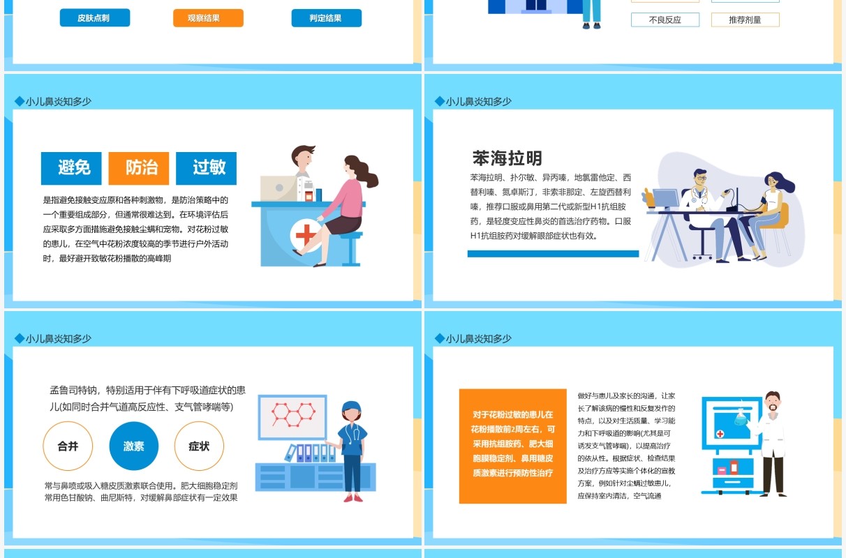 小儿鼻炎知多少鼻塞流涕喷嚏症状动态PPT模板