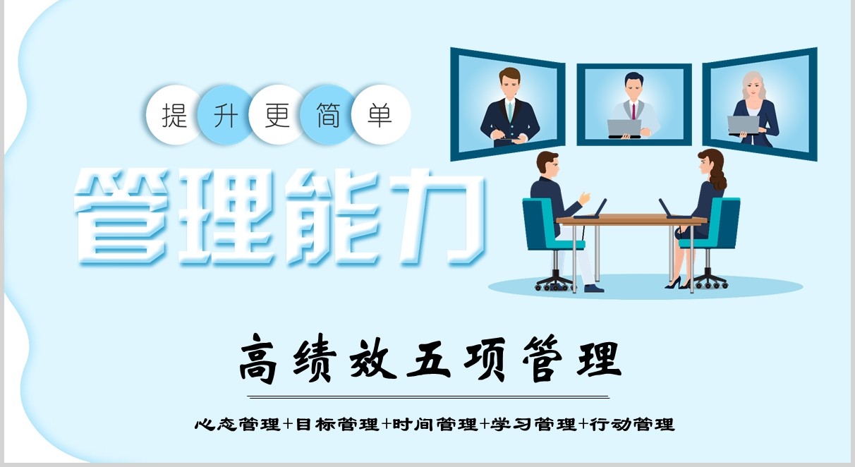 提升管理能力高绩效五项管理企业培训PPT模板