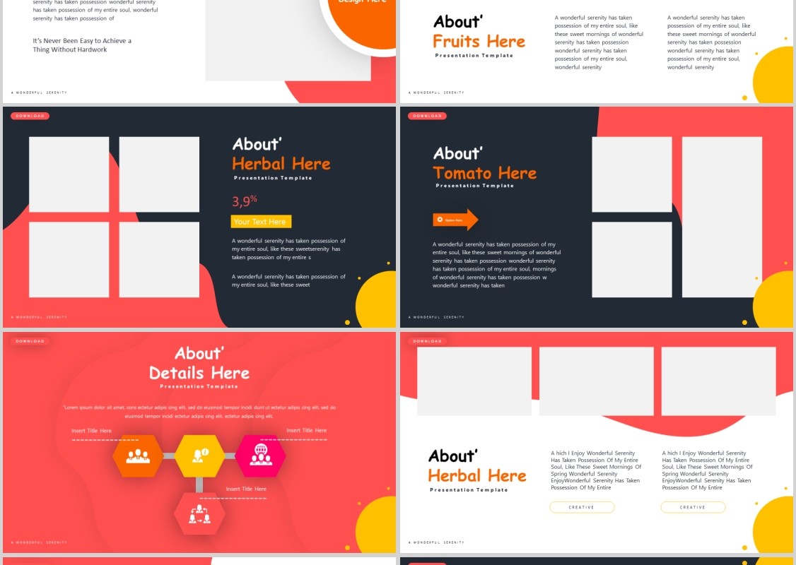 番茄产品展示美食餐饮PPT模板Tomatoes Powerpoint Template