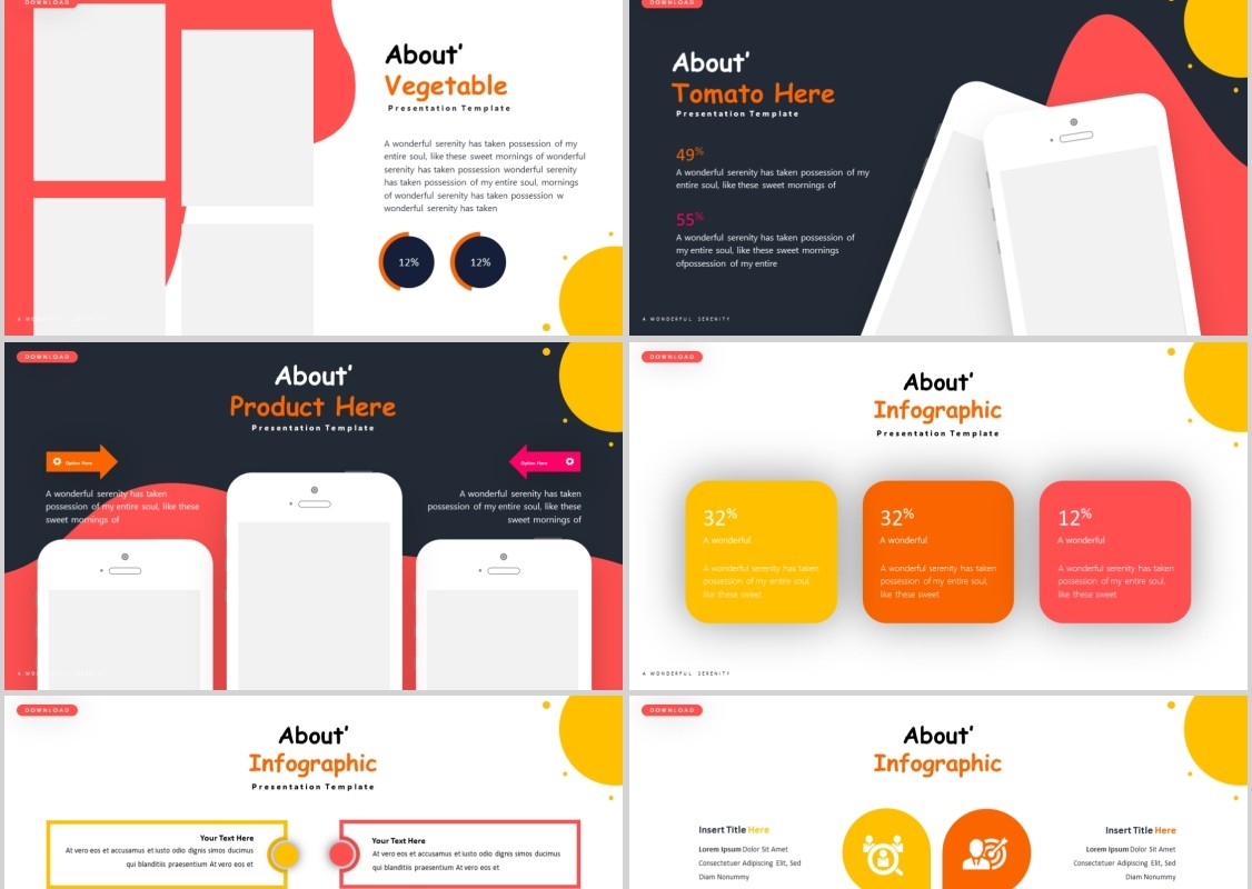 番茄产品展示美食餐饮PPT模板Tomatoes Powerpoint Template
