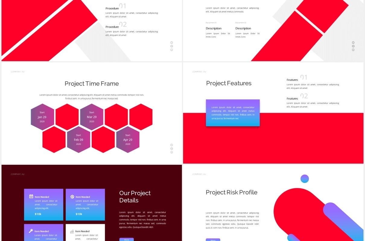 商务公司项目建议书PPT图片版式设计素材Project Proposal Powerpoint Template