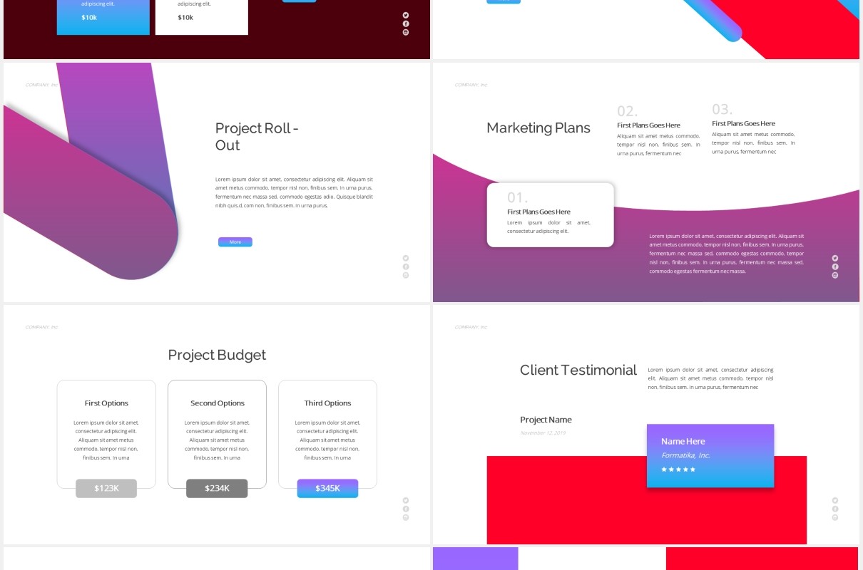 商务公司项目建议书PPT图片版式设计素材Project Proposal Powerpoint Template
