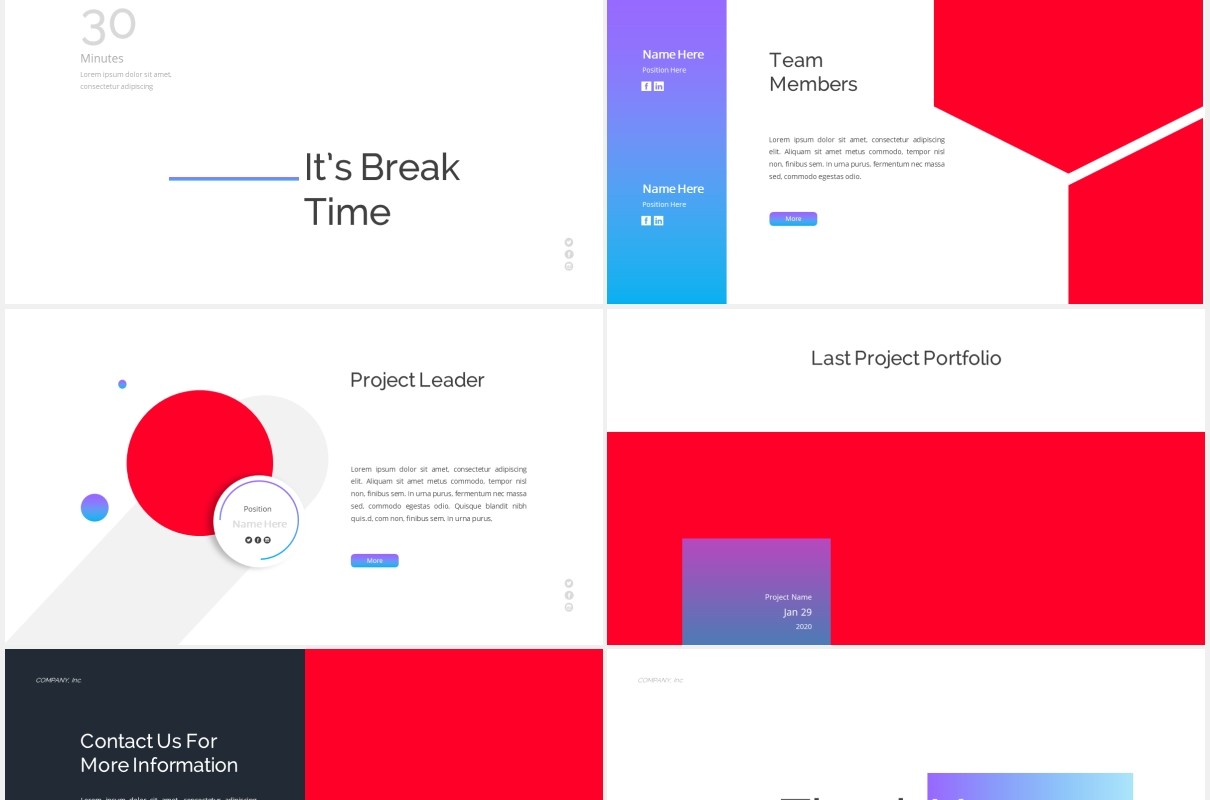商务公司项目建议书PPT图片版式设计素材Project Proposal Powerpoint Template