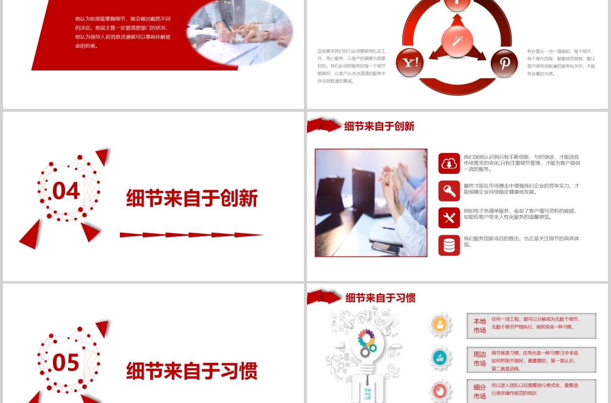 企业文化员工培训细节决定成败管理培训PPT模板