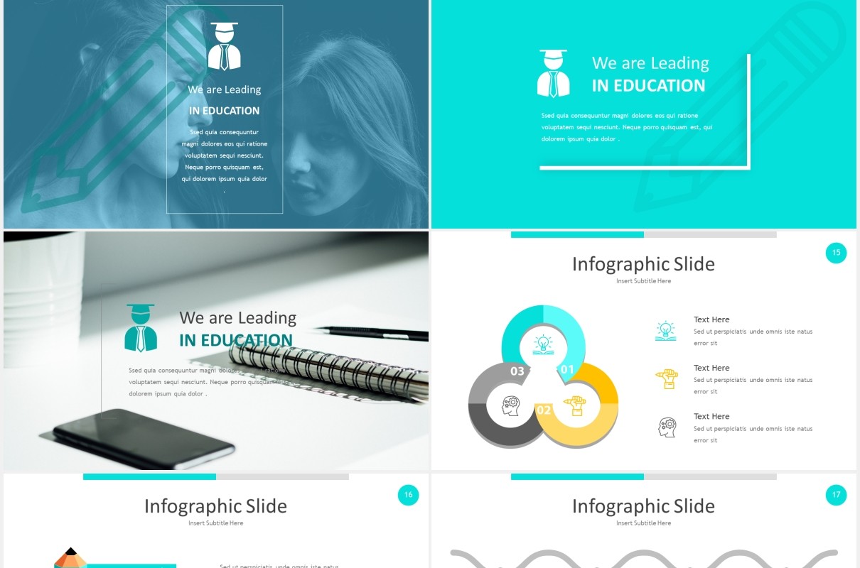 教育工作汇报数据图表可视化PPT素材模板educa powerpoint template
