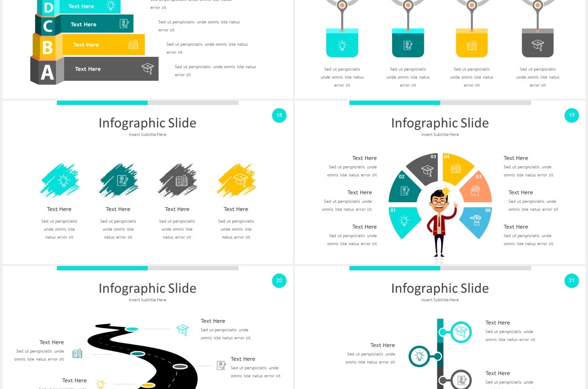 教育工作汇报数据图表可视化PPT素材模板educa powerpoint template