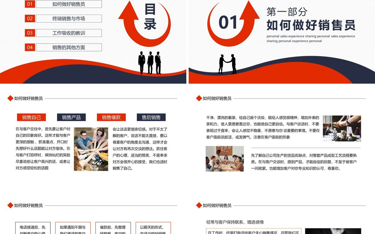 个人销售工作经验分享动态PPT模板