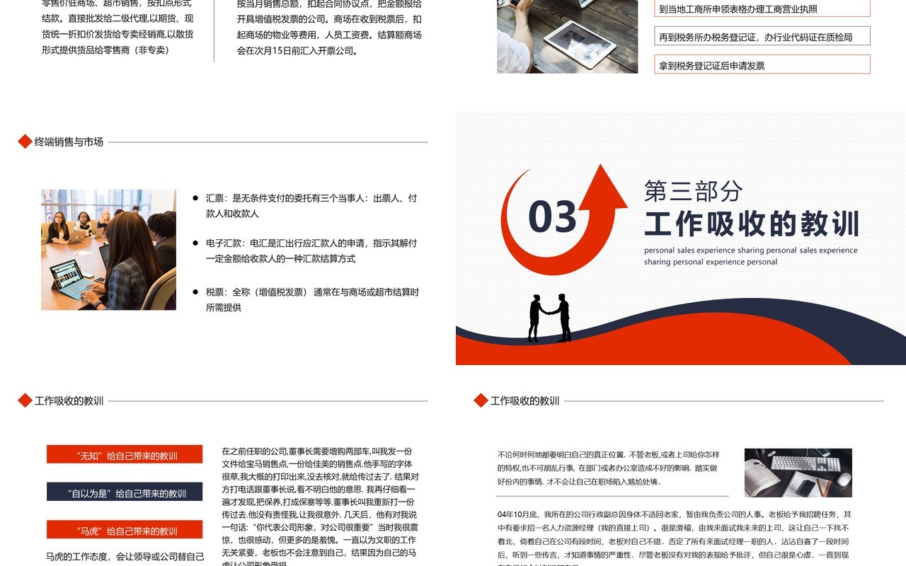 个人销售工作经验分享动态PPT模板