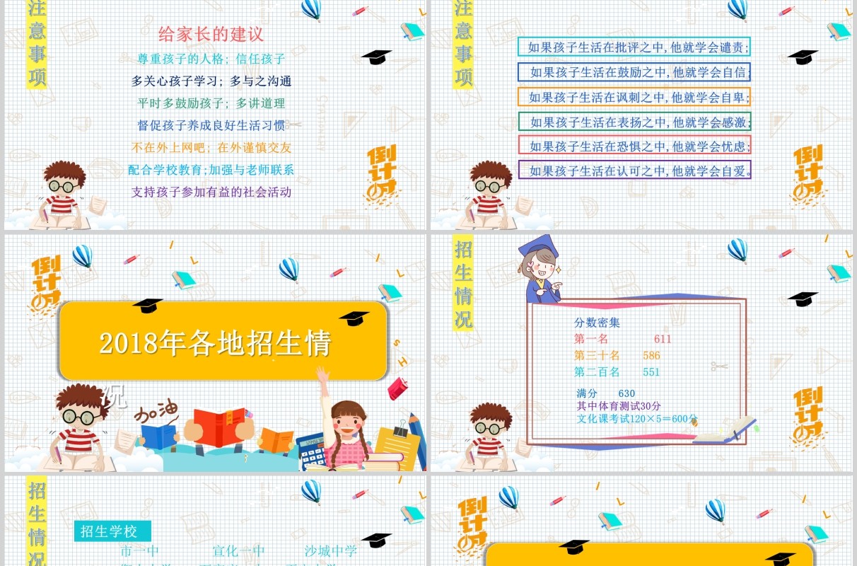 简约誓师动员大会学生中考前家长会PPT模板