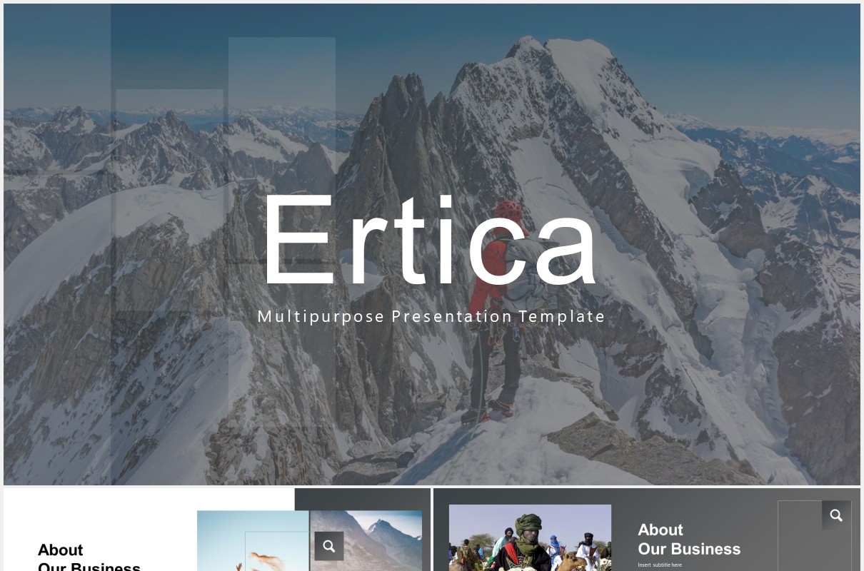 户外旅游摄影宣传展示PPT模板ertica powerpoint template