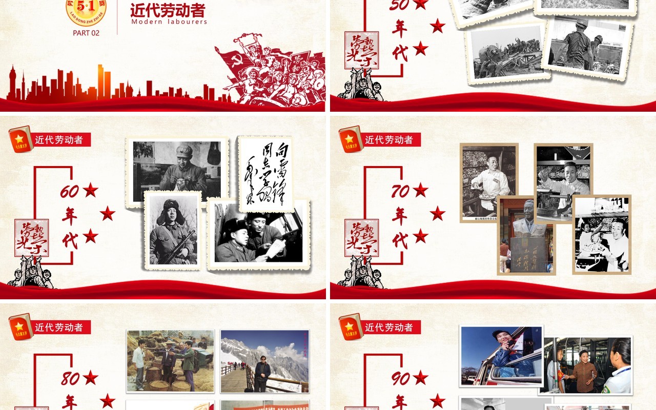 五一国际劳动节主题班会PPT模板