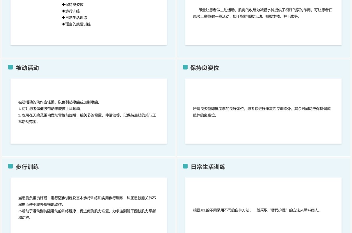 绿色简约脑梗塞护理查房PPT模板