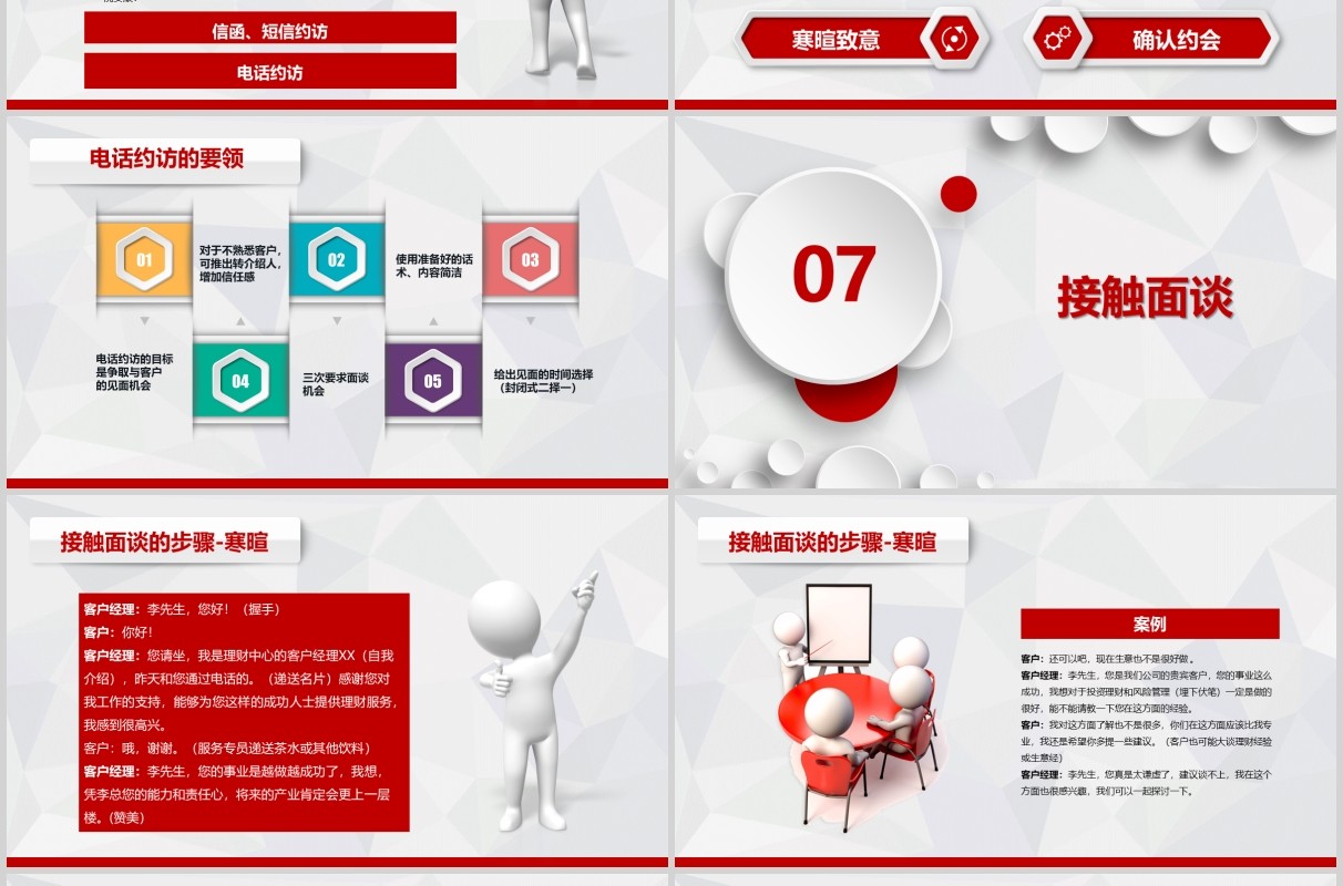 微粒体红色顾问式营销培训销售课件PPT模板