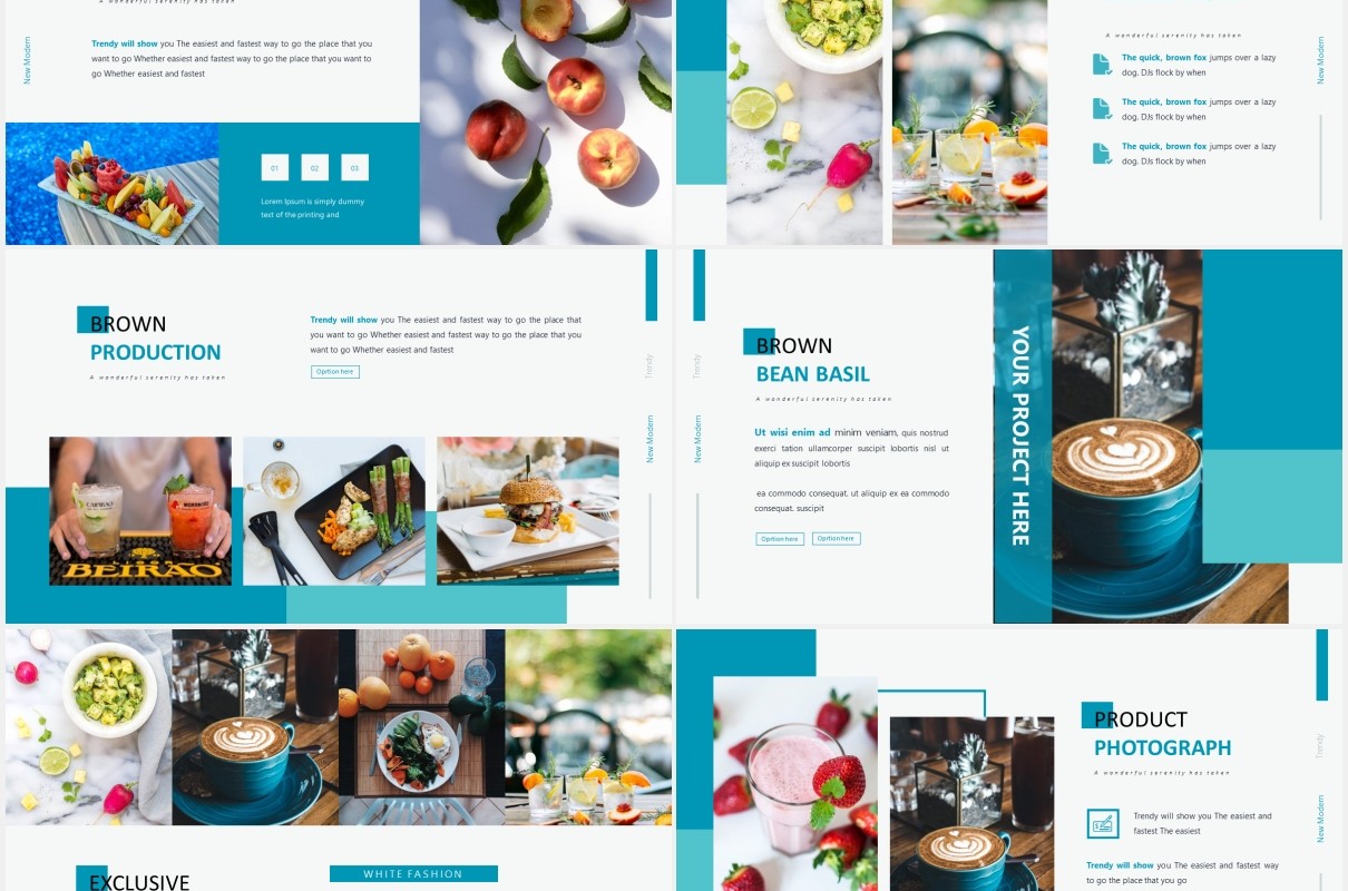 蓝色国外公司通用PPT模板Robran - Powerpoint Template