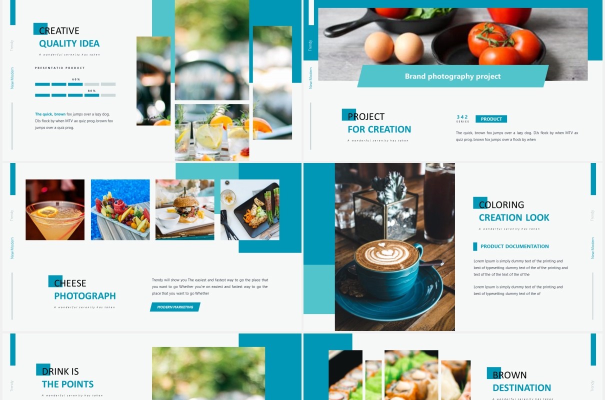 蓝色国外公司通用PPT模板Robran - Powerpoint Template