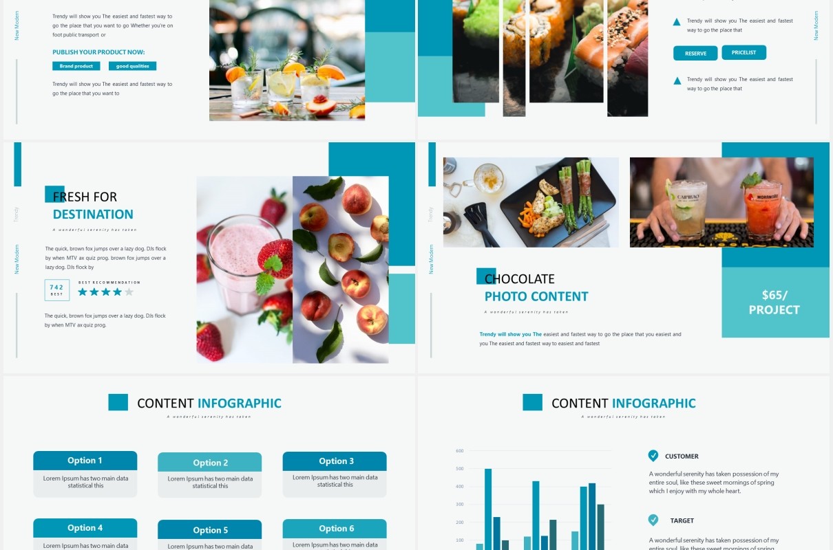 蓝色国外公司通用PPT模板Robran - Powerpoint Template