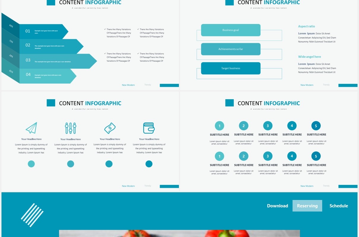 蓝色国外公司通用PPT模板Robran - Powerpoint Template