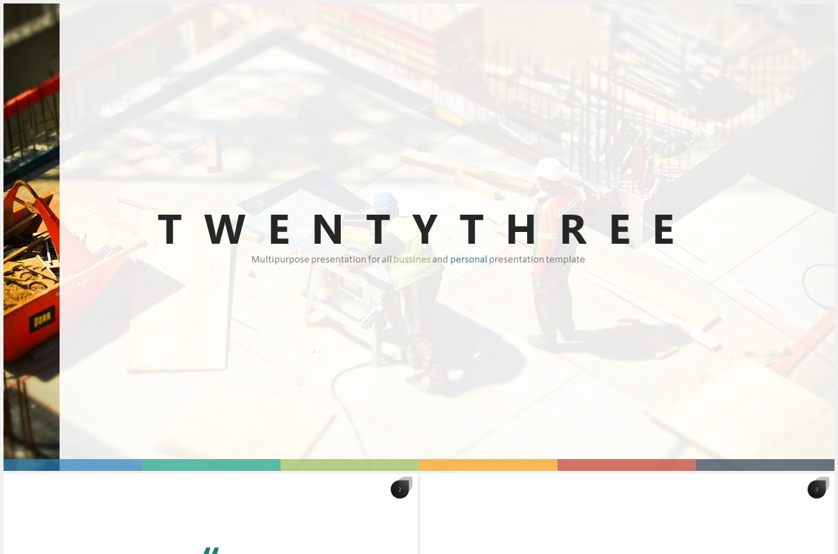 商务公司组织架构流程图PPT素材模板twenty 3 powerpoint template