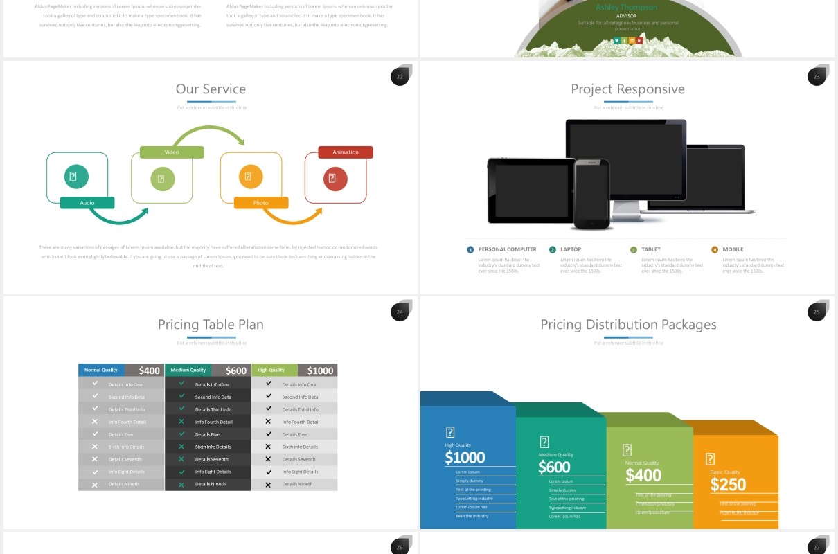 商务公司组织架构流程图PPT素材模板twenty 3 powerpoint template