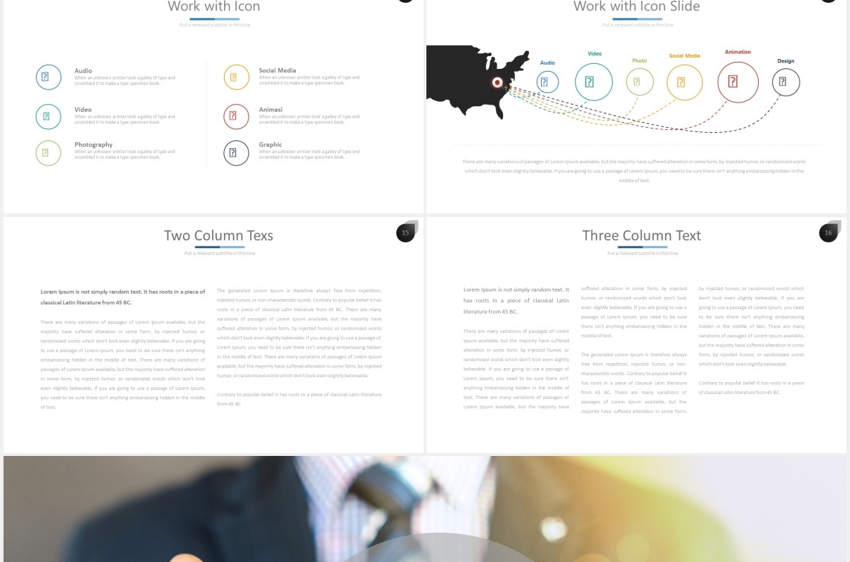 商务公司组织架构流程图PPT素材模板twenty 3 powerpoint template