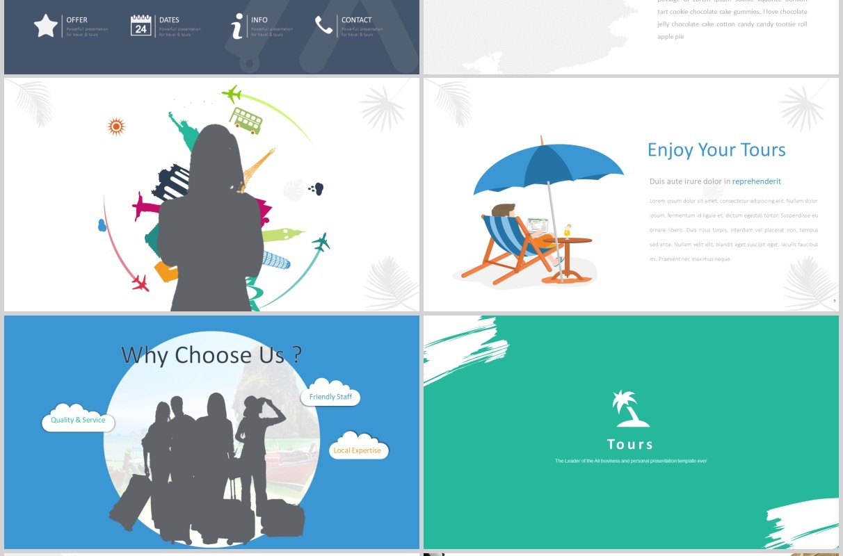 优质的旅游项目计划宣传PPT模板可视化版式设计Triping Travel Powerpoint Template