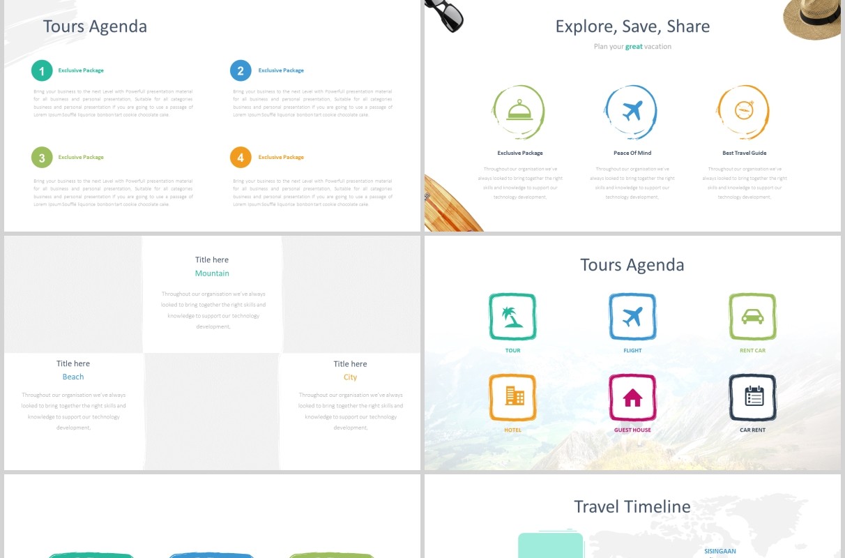 优质的旅游项目计划宣传PPT模板可视化版式设计Triping Travel Powerpoint Template