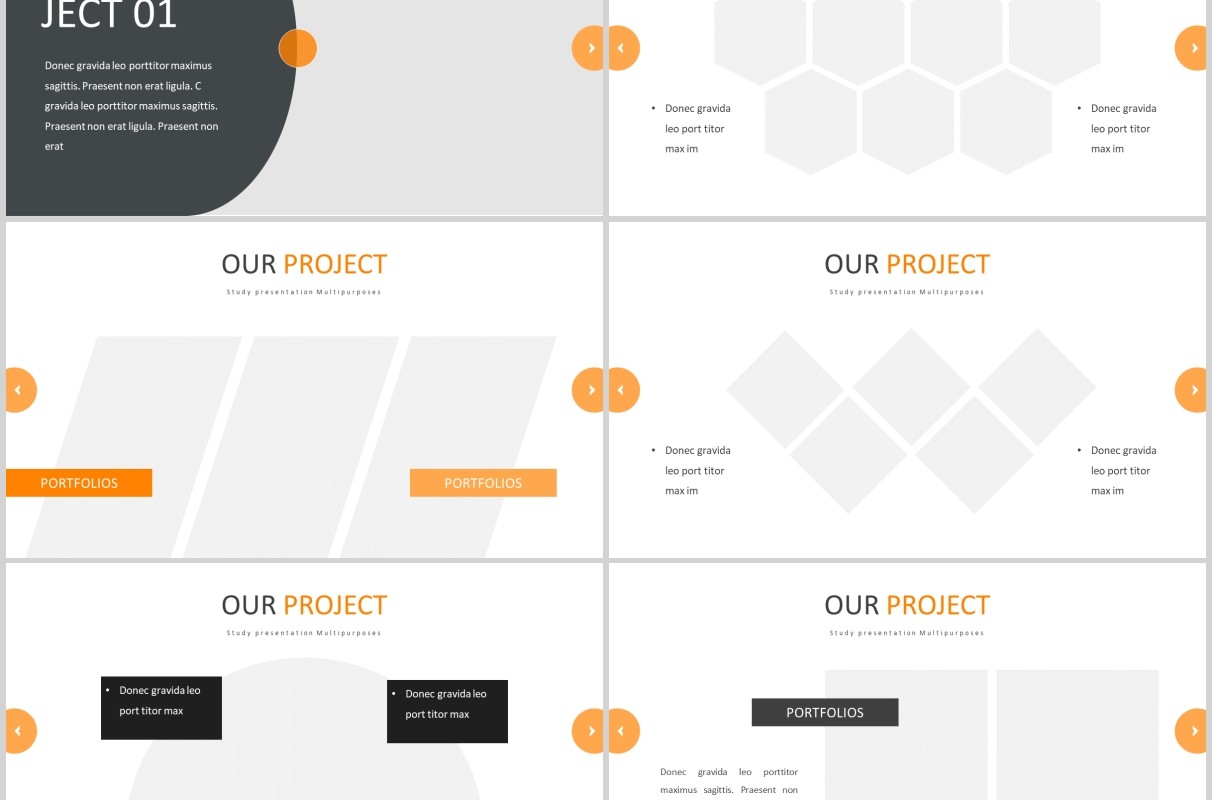 橙色简约教育培训宣传PPT图片排版模板Colleague - Powerpoint Template