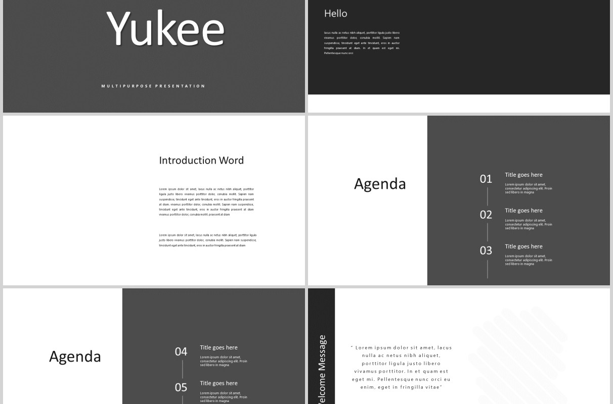 多功能图文排版PPT模板版式设计Yukee Multipurpose Powerpoint Template