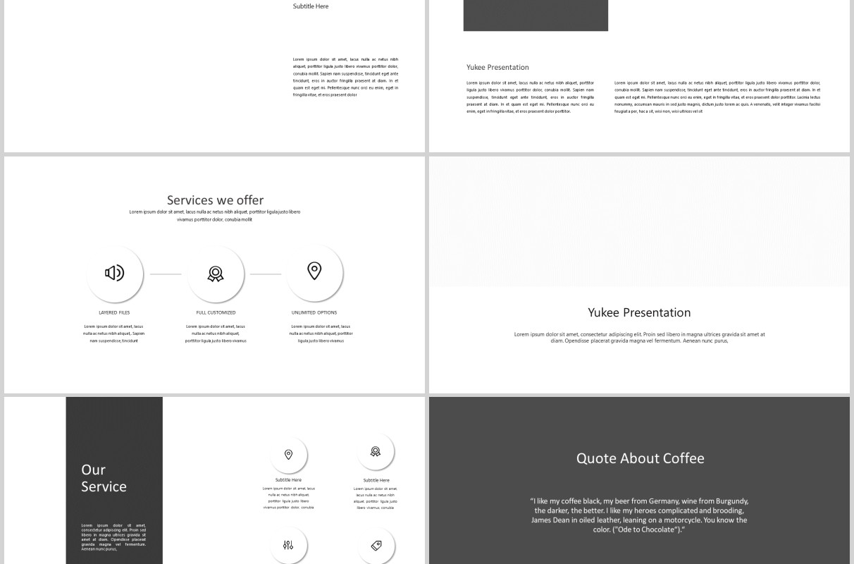 多功能图文排版PPT模板版式设计Yukee Multipurpose Powerpoint Template