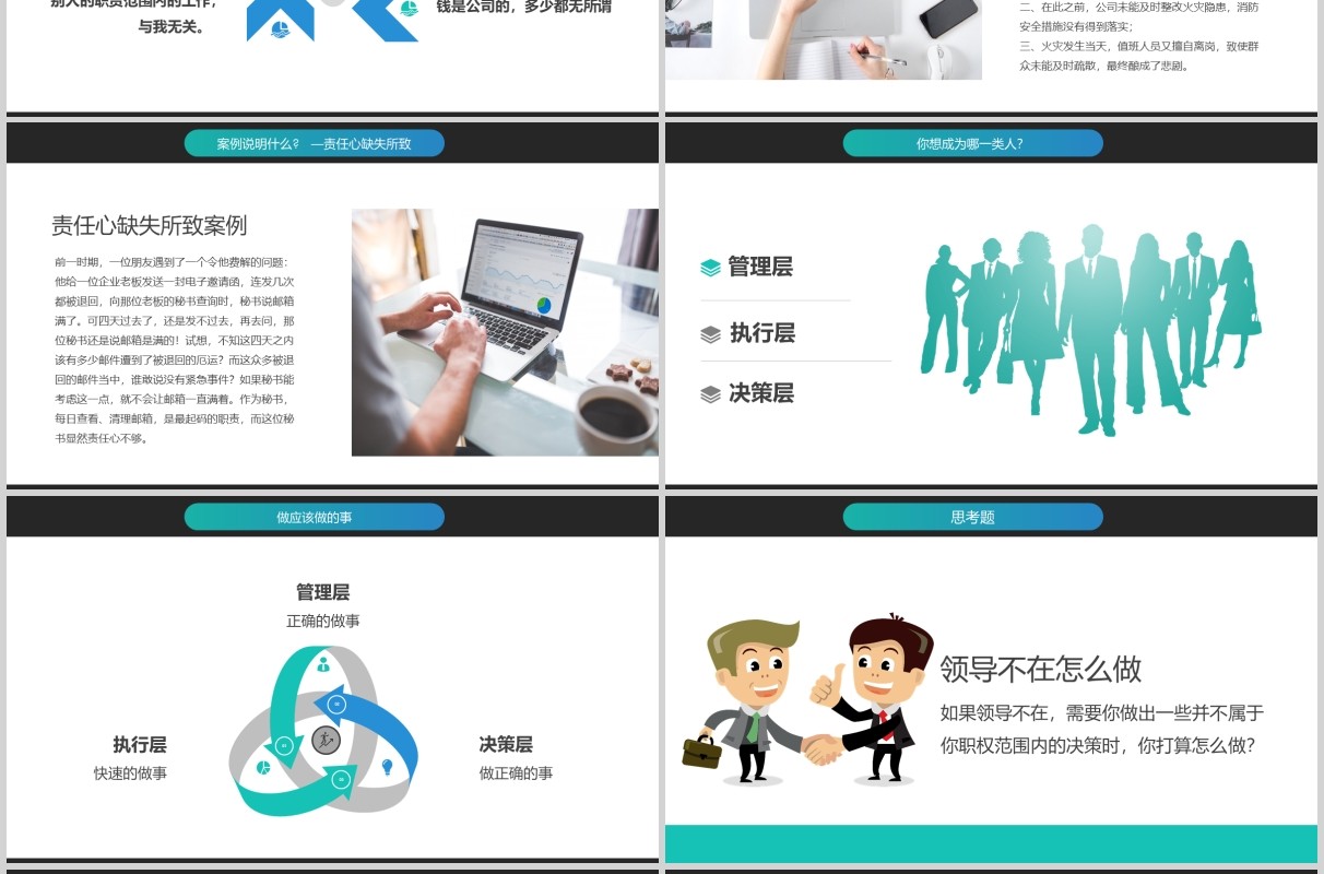 公司管理员工忠诚度爱岗敬业与责任心培训PPT模板