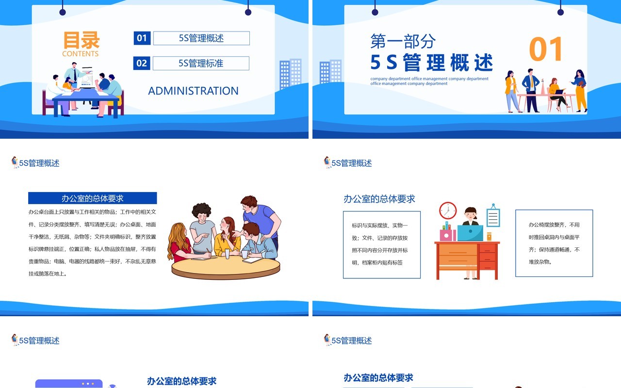 办公室5S管理知识培训动态PPT模板