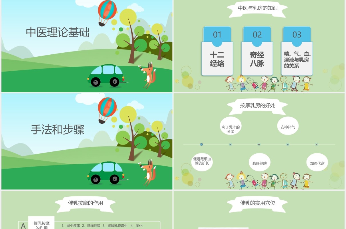 绿色高级催乳师培训课程母婴护理PPT模板