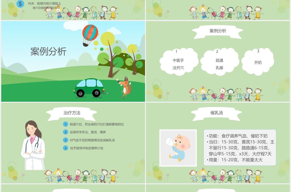 绿色高级催乳师培训课程母婴护理PPT模板