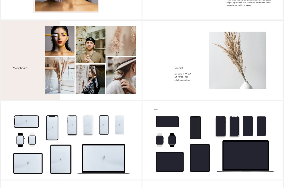 简约图文展示个人报告PPT模板MONA - Media Press Kit Powerpoint Template