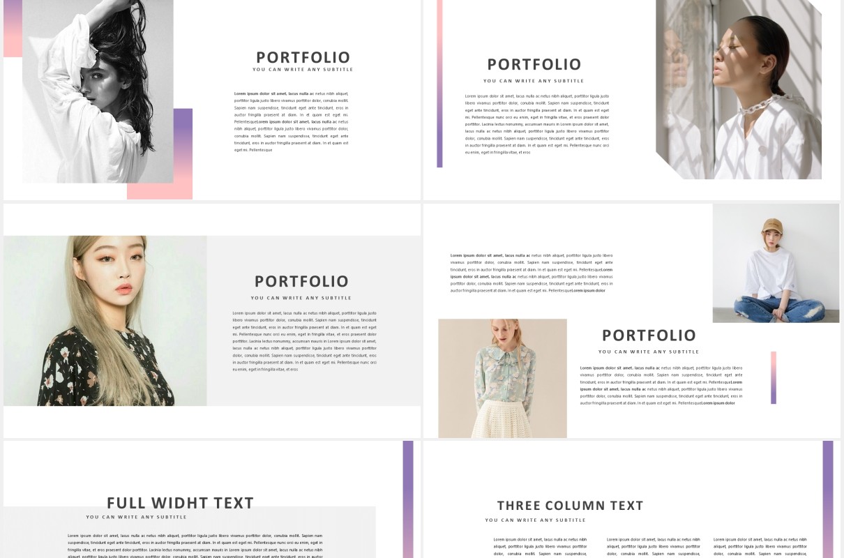 透明简约作品展示PPT模板Glassy Powerpoint Template