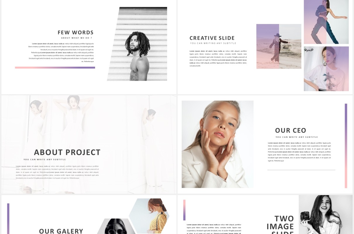 透明简约作品展示PPT模板Glassy Powerpoint Template