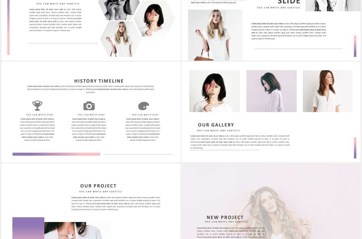 透明简约作品展示PPT模板Glassy Powerpoint Template