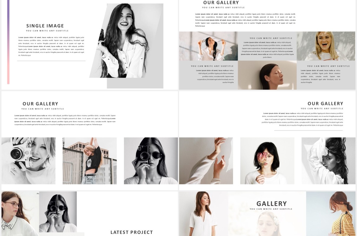 透明简约作品展示PPT模板Glassy Powerpoint Template