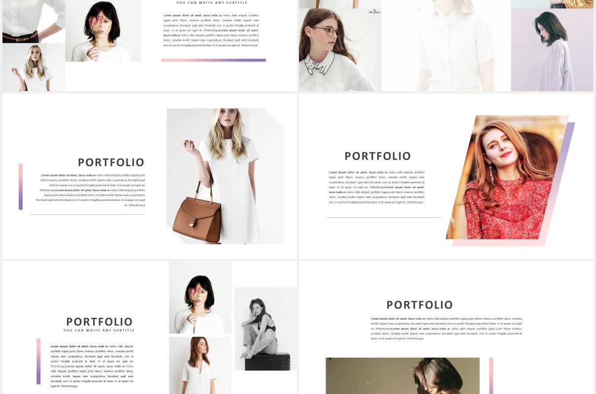 透明简约作品展示PPT模板Glassy Powerpoint Template