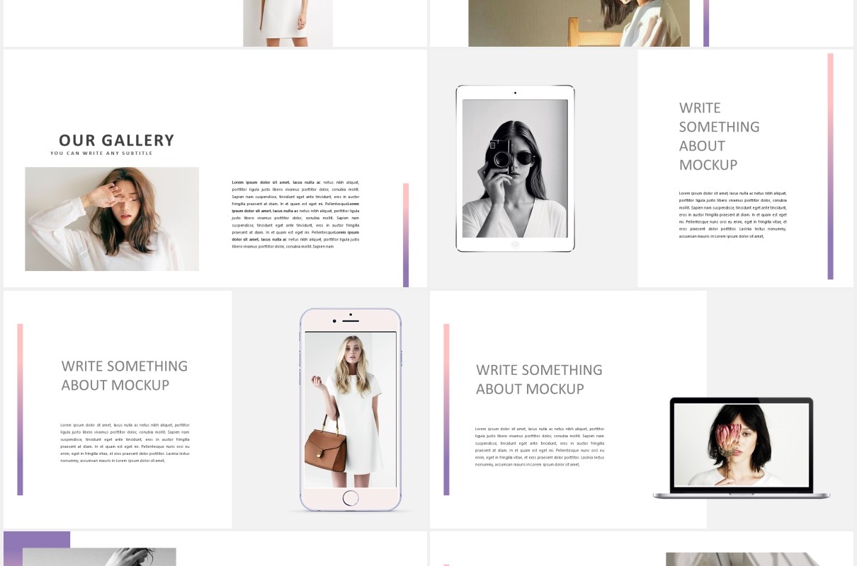 透明简约作品展示PPT模板Glassy Powerpoint Template