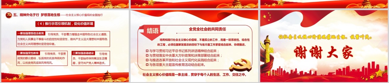 培育践行社会主义核心价值观党课党建PPT模板