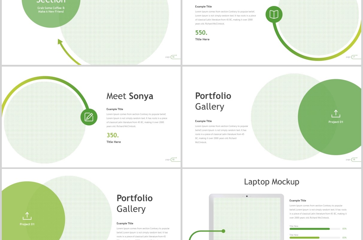 竞聘简历求职公司项目介绍PPT模板版式设计Tico Powerpoint Template