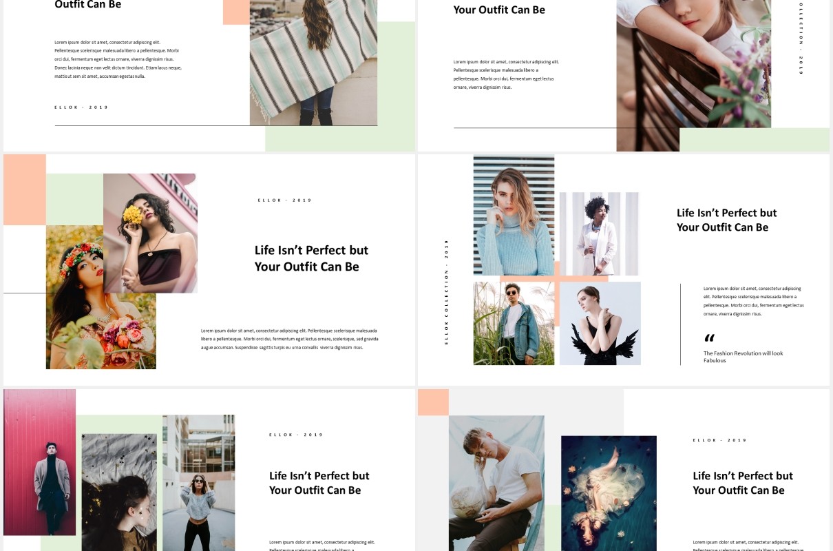 现代商务PPT模板ellok modern minimal powerpoint template