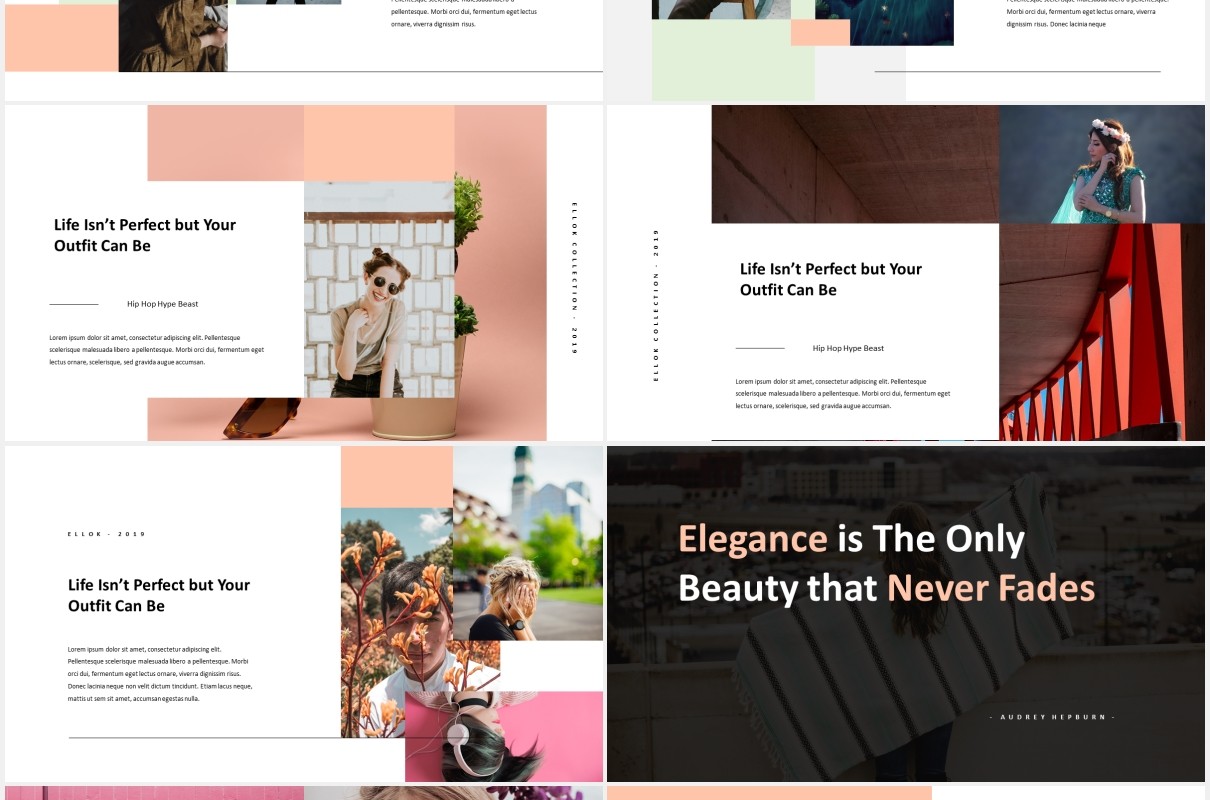 现代商务PPT模板ellok modern minimal powerpoint template