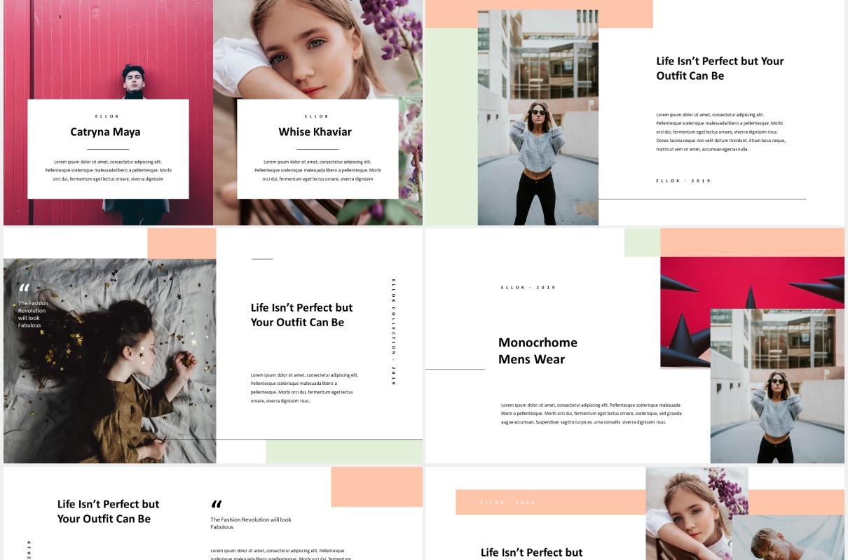 现代商务PPT模板ellok modern minimal powerpoint template