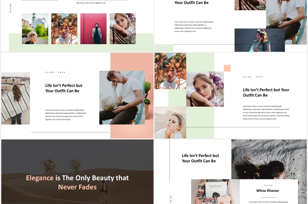 现代商务PPT模板ellok modern minimal powerpoint template